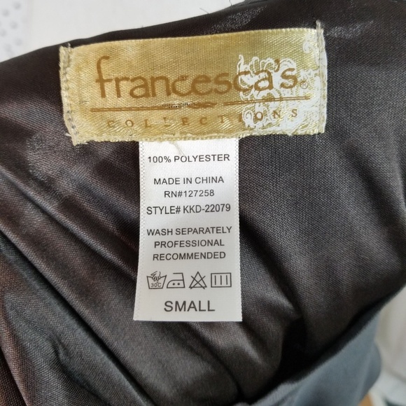 Francesca's | Grey Ruffle Front Shift Dress - Picture 8 of 8